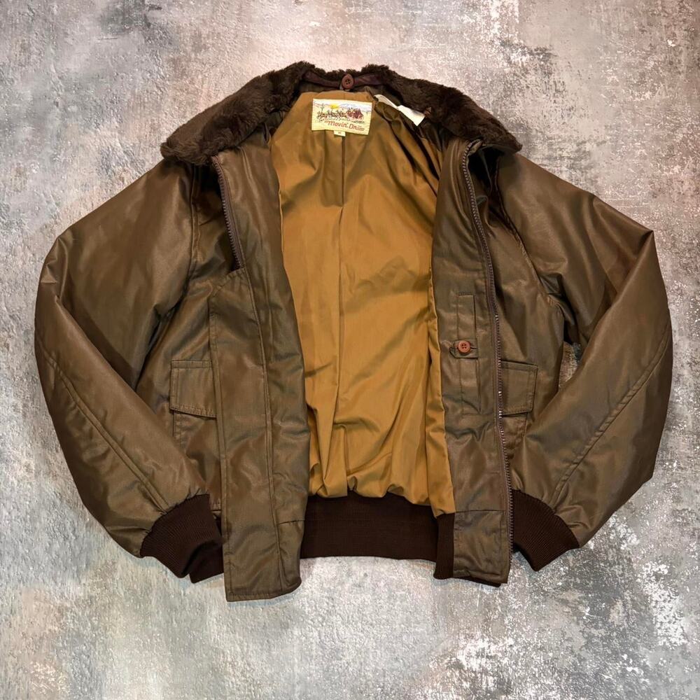 Vintage 70s Levis Movin On Bomber Jacket. Fur Col… - image 5
